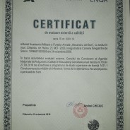 (Română) Certificate de evaluare externă a calităţii pentru Academia Militară
