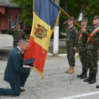 Ceremonia de rămas bun de la Drapelul de Luptă pentru colonelul Anatolie BUCUCI, rector (comandant) al Academiei  Militare  a Forţelor Armate „Alexandru cel Bun”